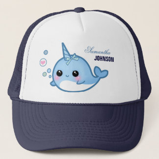 Cute baby narwhal - Personlig Truckerkeps