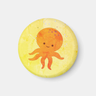 Cute Baby Octopus Tecknad Magnet