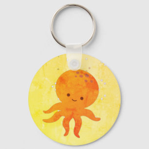 Cute Baby Octopus Tecknad Nyckelring