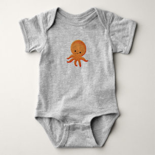 Cute Baby Octopus Teckning T Shirt