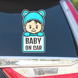 Cute Baby ombord/Baby på bilmärket Klistermärken