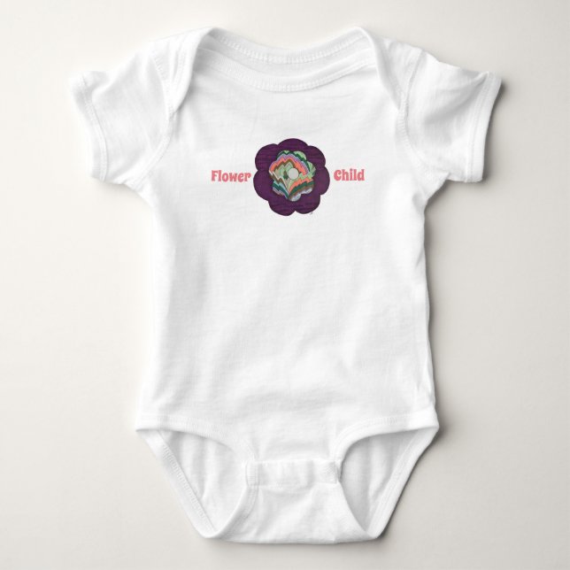 Cute Baby One Biet - Flower Child T Shirt (Framsida)