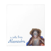 Cute Baby Orangutan Personlig Anteckningsblock