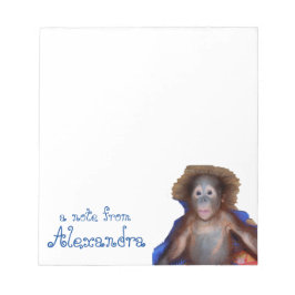 Cute Baby Orangutan Personlig Anteckningsblock