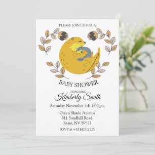Cute Baby Otter Baby Shower Inbjudningar