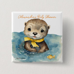Cute Baby Otter Gender Neutral Baby Shower Knapp
