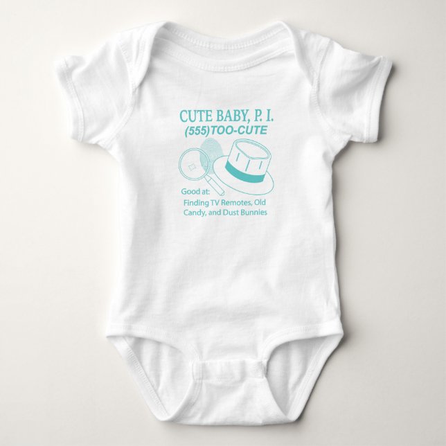 Cute Baby P.I. T Shirt (Framsida)