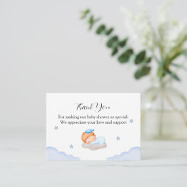 Cute Baby på Cloud Baby Shower Tack Anteckningskort