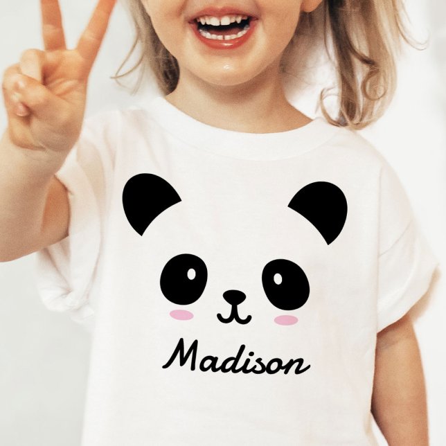 Cute Baby Panda Ansikte Personlig T-Shirt (Skapare uppladdad)