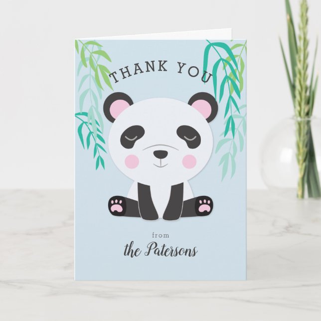 Cute Baby Panda Baby Shower Tack (Framsida)