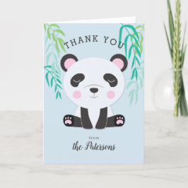 Cute Baby Panda Baby Shower Tack Kort