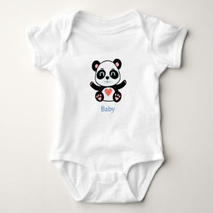 Cute Baby Panda Bear Tecknad T Shirt