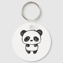 Cute Baby Panda Drawn in Charcol #3