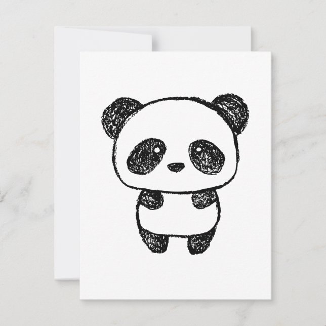Cute Baby Panda Drawn in Charcol - Amanda Roos (Framsida)