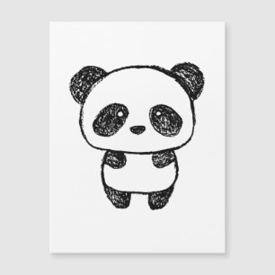 Cute Baby Panda Drawn in Charcol - Amanda Roos