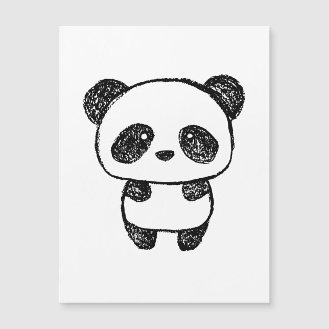 Cute Baby Panda Drawn in Charcol - Amanda Roos (Framsida)