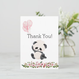 Cute Baby Panda - ett enkelt tack, ditt kort