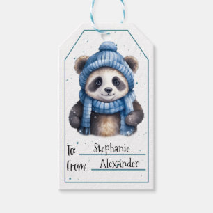 Cute Baby Panda Gift-Märkre Presentetikett