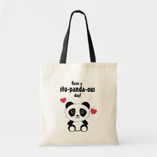 Cute Baby Panda In Winter Snow Grey Tygkasse