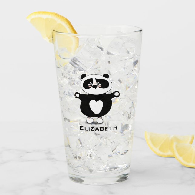 Cute Baby Panda, lägg till Namn Glaskopp (Framsida Ice)