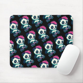 Cute Baby Panda med mohawk | Skater Panda Musmatta