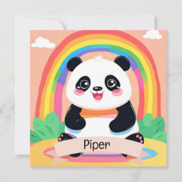 Cute Baby Panda Rainbow