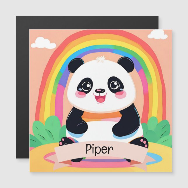 Cute Baby Panda Rainbow (Fram/baksida)