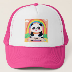Cute Baby Panda Rainbow Keps