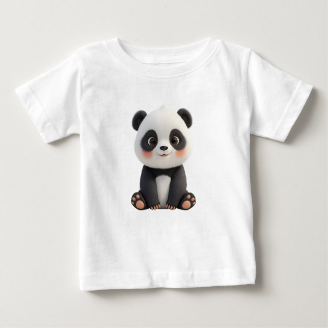 Cute Baby Panda T-Shirt (Framsida)