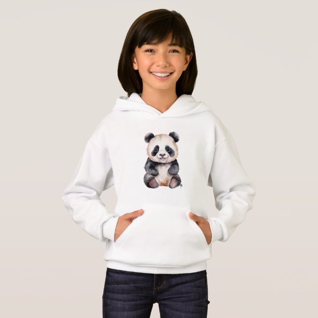 Cute baby panda, vattenfärg t shirt (Hel framsida)