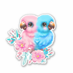 Cute Baby Parrot-Twillingar Klistermärken