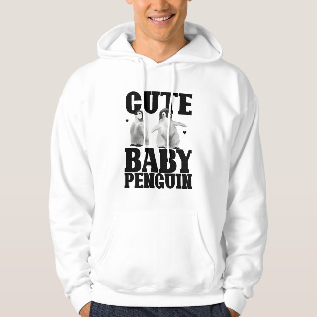Cute Baby Penguin Hoodie (Framsida)