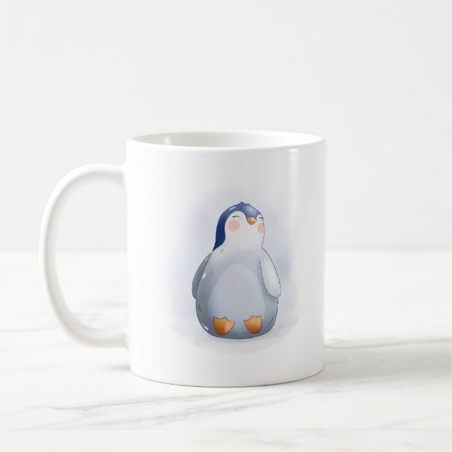Cute Baby Penguin-kaffe Mugg (Vänster)