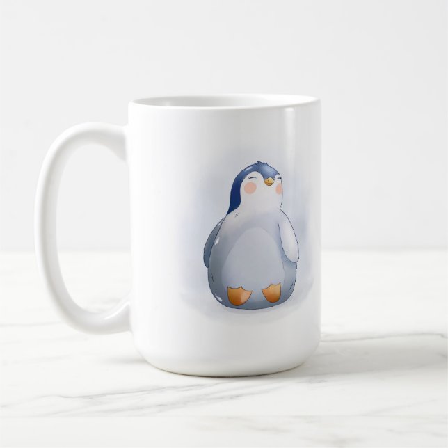 Cute Baby Penguin-kaffe Mugg (Vänster)