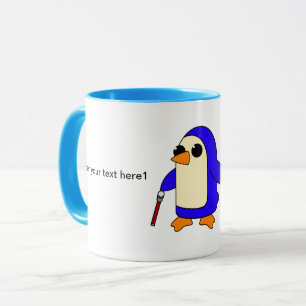 Cute Baby Penguin med anpassning av Käppen Mugg