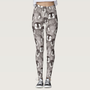 Cute Baby Penguin Mönster Leggings