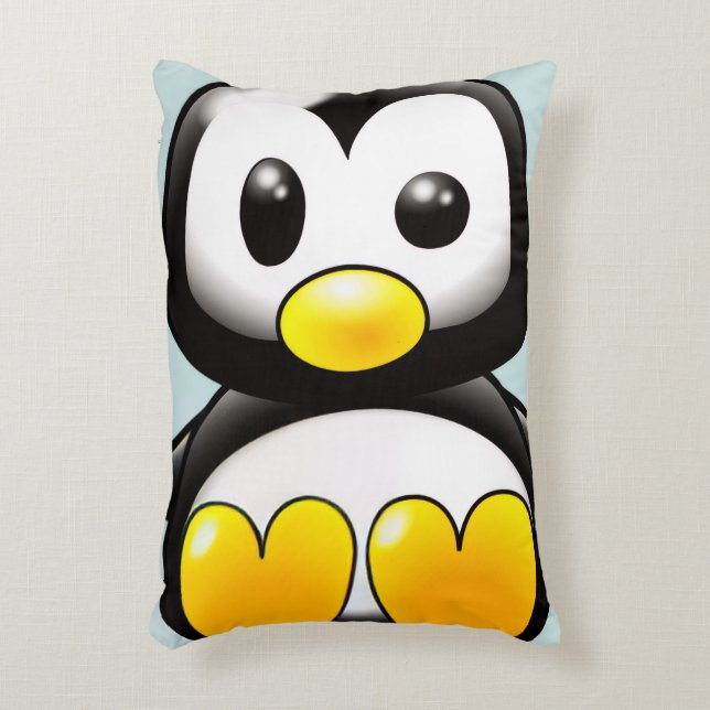 Cute Baby Penguin Pillow Prydnadskudde (Framsidan(Vertikal))