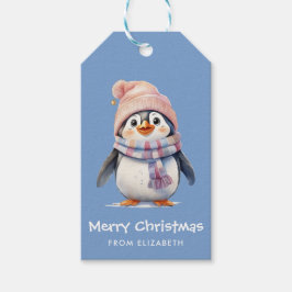 Cute Baby Penguin-Roligten, Helgdag jul Presentetikett