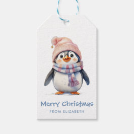 Cute Baby Penguin-Roligten, Helgdag jul Presentetikett