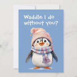 Cute Baby Penguin-Roligten, Humor-Helgdag, fast Kort
