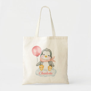 Cute Baby Penguin Rosa Tygkasse