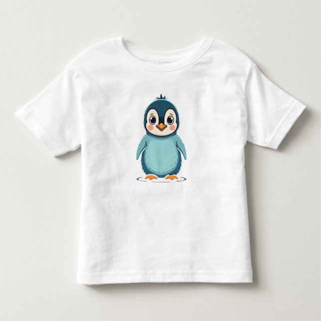 Cute Baby Penguin Småbarn T-Shirt (Framsida)