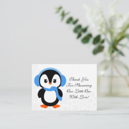 Cute Baby Penguin, tackkort Anteckningskort