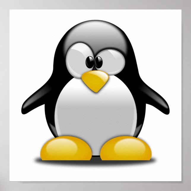 Cute Baby Penguin Tecknad Poster (Framsidan)