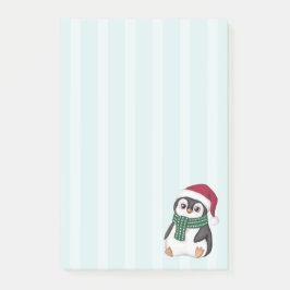 Cute Baby Penguin Wearing Santa Hat Christmas Post-it Block