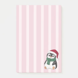 Cute Baby Penguin Wearing Santa Hat Christmas Post-it Block