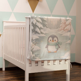 Cute Baby Penguin Winter Holiday Bebisfilt