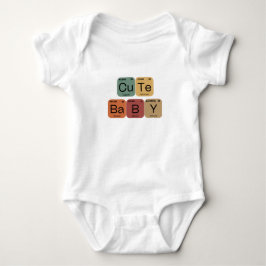 Cute Baby Periodic Bord Inslag T Shirt