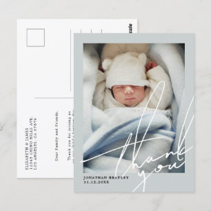 Cute Baby Photo Baptism Tack Vykort