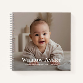 Cute Baby Photo First Year Milestones Memory Bok